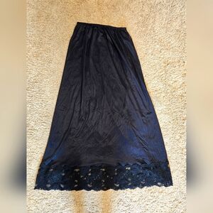 Vintage Black Slip with Lace Size Small